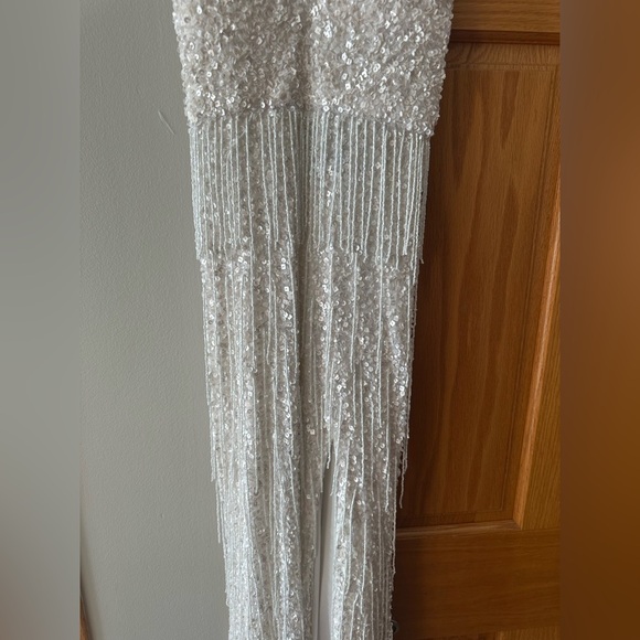 Jovani Beaded Fringe Dress - Picture 13 of 16